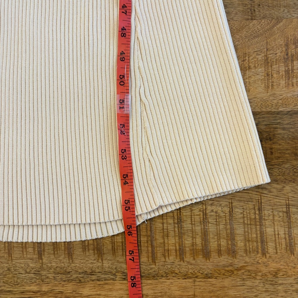 DISSH Billie Maxi Dress M Ribbed Knit Resort Coastal Vacation Minimalist Beige - Picture 10 of 10